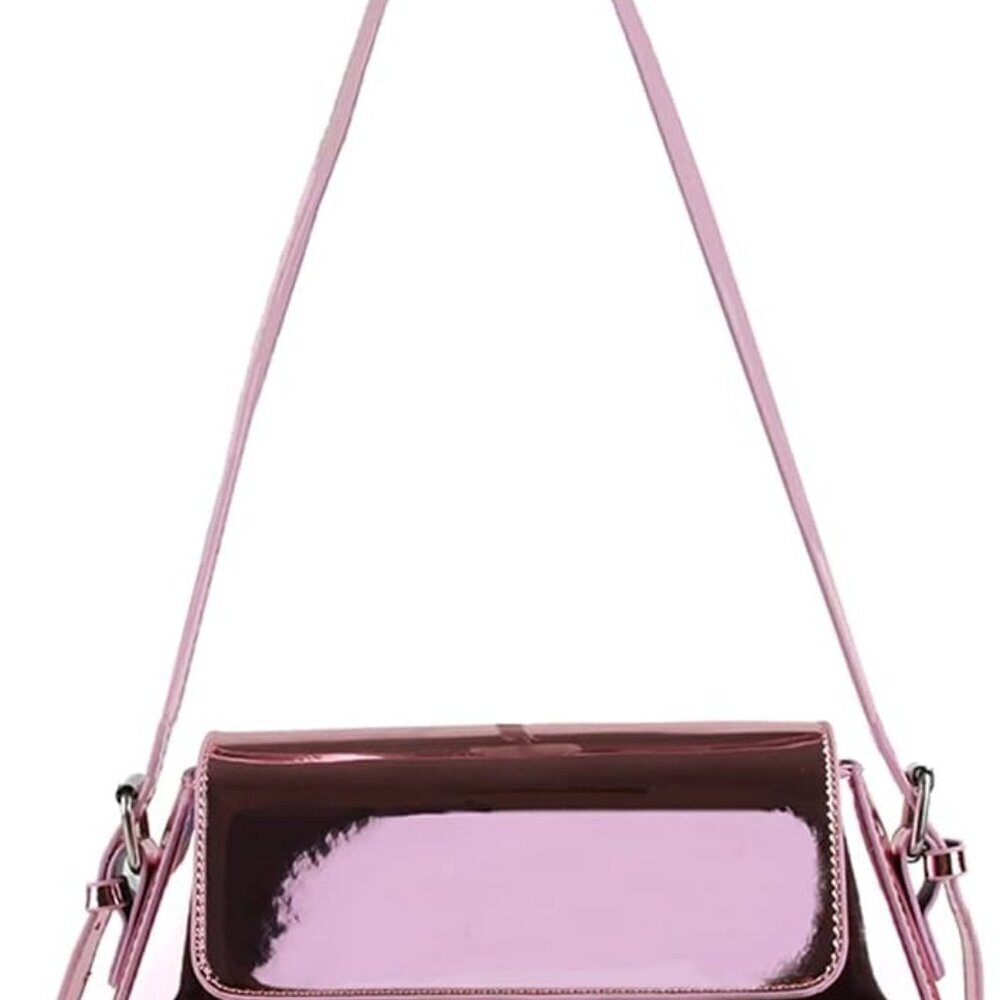 Women Shoulder Purse Metallic Clutch Evening Bag Crossbody Hobo Accessory